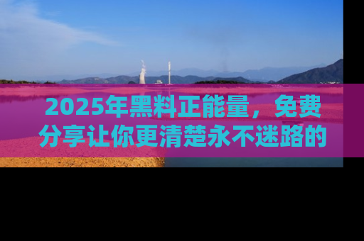 2025年黑料正能量,免费分享让你更清楚永不迷路的真相!