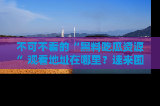 不可不看的“黑料吃瓜资源”观看地址在哪里？速来围观吧！