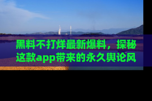 黑料不打烊最新爆料，探秘这款app带来的永久舆论风暴