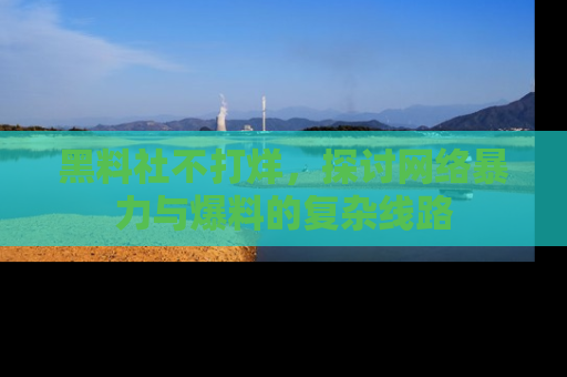 黑料社不打烊,探讨网络暴力与爆料的复杂线路