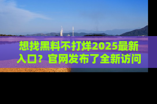 想找黑料不打烊2025最新入口？官网发布了全新访问指南！