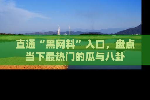 直通“黑网料”入口，盘点当下最热门的瓜与八卦